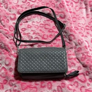 Vera Bradley Quilted Gray Crossbody Purse